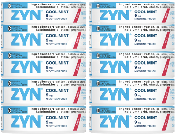 10X ZYN COOL MINT SLIM EXTRA STRONG