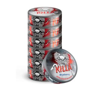 X10 KILLA BLUEBERRY SLIM EXTRA STRONG NICOTINE POUCHES